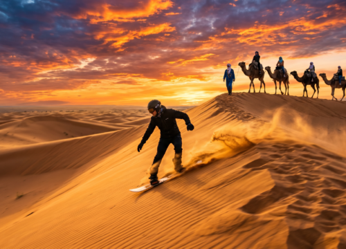 Sunset Sandboarding & Camel Ride with Dinner From AgadiR & Taghazout